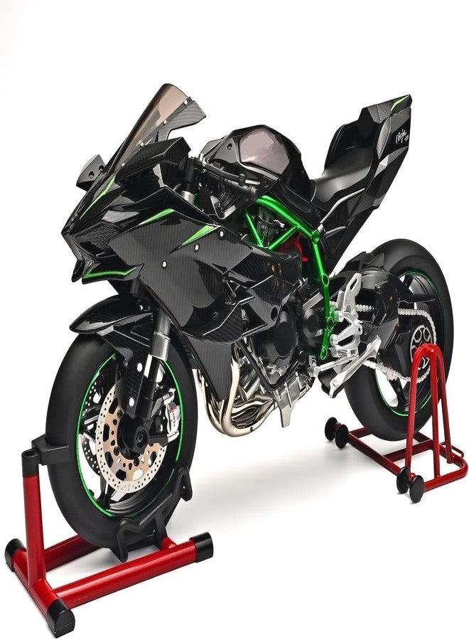 KITMEER دراجة نارية لعبة من كيتمير، مصبوبة من المعدن، بمقياس 1:6، متوافقة مع دراجات H2R النارية، مصنوعة من سبيكة معدنية، نموذج دراجة كاواساكي نينجا H2R النارية، مجموعة دراجات H2R النارية النموذجية. - Image 1